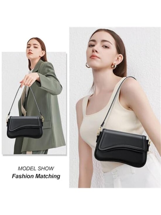 Amazon.com: KKXIU Shoulder Bag for Women Small Purse Cute  KKXIU Black Shoulder Bag Underarm Hobo Purse Faux Leather Trendy Handbag